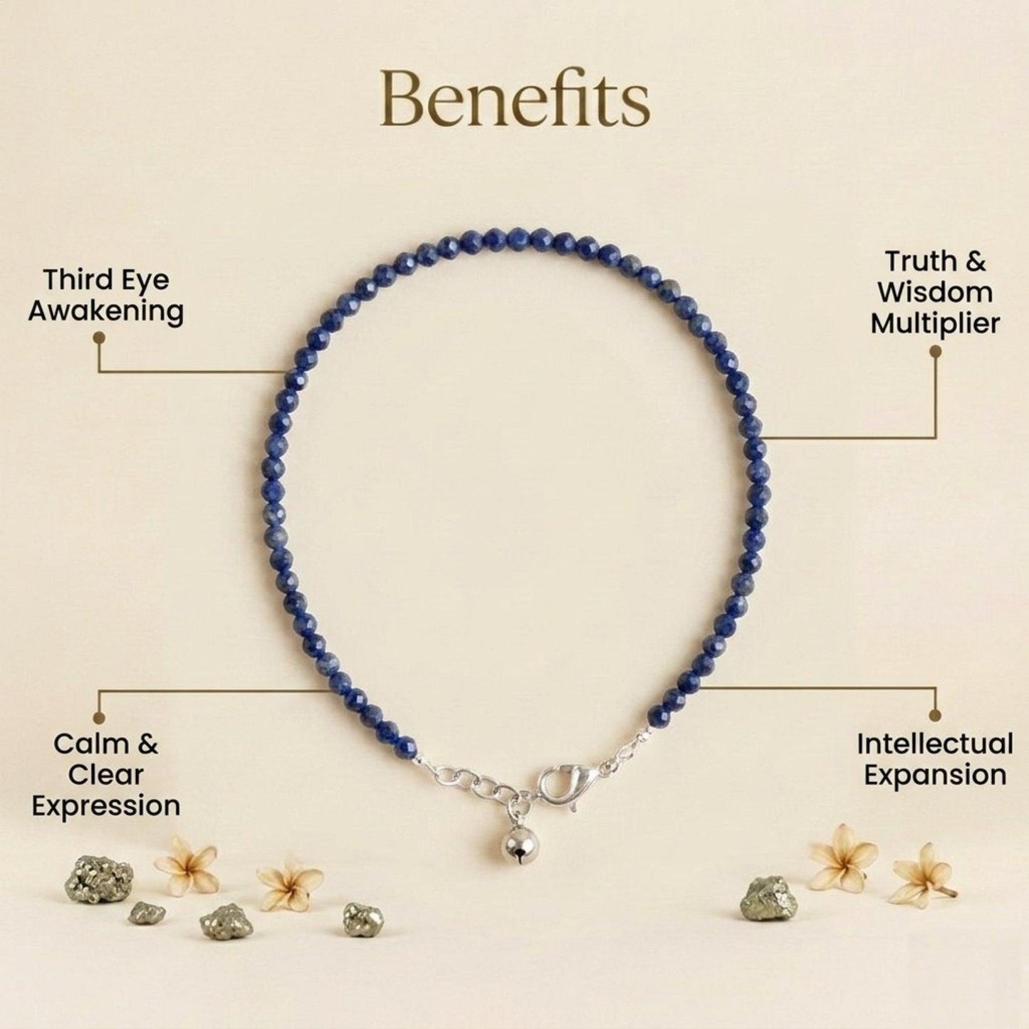 Lapis Lazuli Anklet – Wisdom, Truth & Intuition