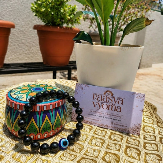 Black Obsidian Bracelet with Evil Eye – Ultimate Protection & Energy Shield