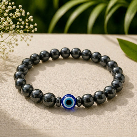 Black Obsidian Bracelet with Evil Eye – Ultimate Protection & Energy Shield
