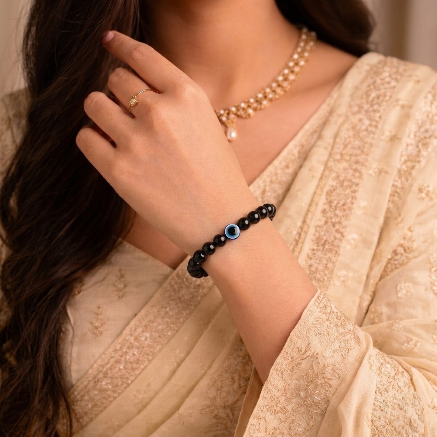 Black Obsidian Bracelet with Evil Eye – Ultimate Protection & Energy Shield