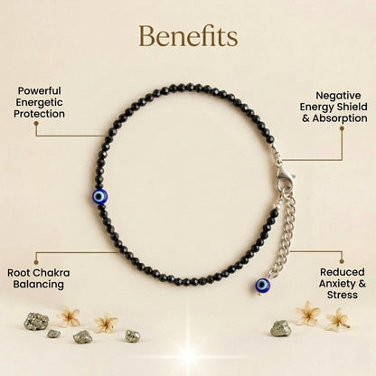 Black Tourmaline Anklet – Protection, Grounding & Shielding