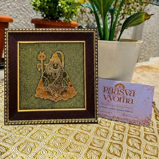 Shiva Pyrite Frame – Transformation, Protection & Inner Peace