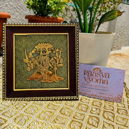 Panchamukhi Anjaneya Pyrite Frame – Strength, Protection & Victory