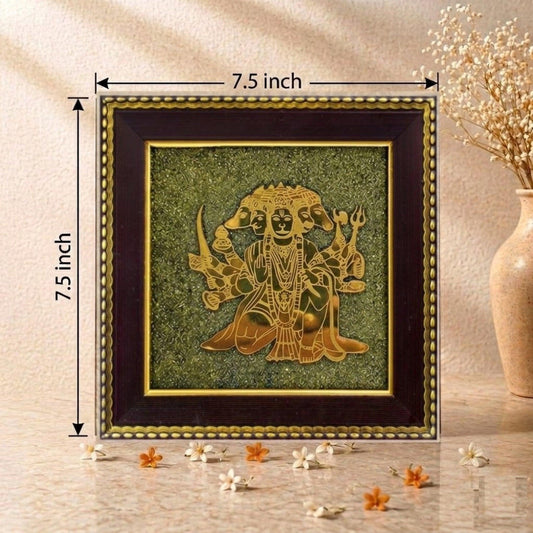 Panchamukhi Anjaneya Pyrite Frame – Strength, Protection & Victory