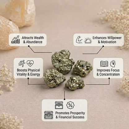 Raw Pyrite Stones – Nature's Treasure of Wealth & Protection