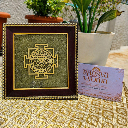 Srichakra Pyrite Frame – Sacred Geometry for Wealth & Harmony