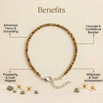 Tiger's Eye Anklet – Confidence, Courage & Protection