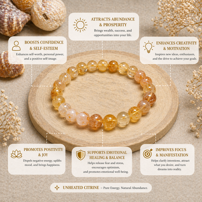 Citrine Bracelet – Prosperity, Success & Positive Energy