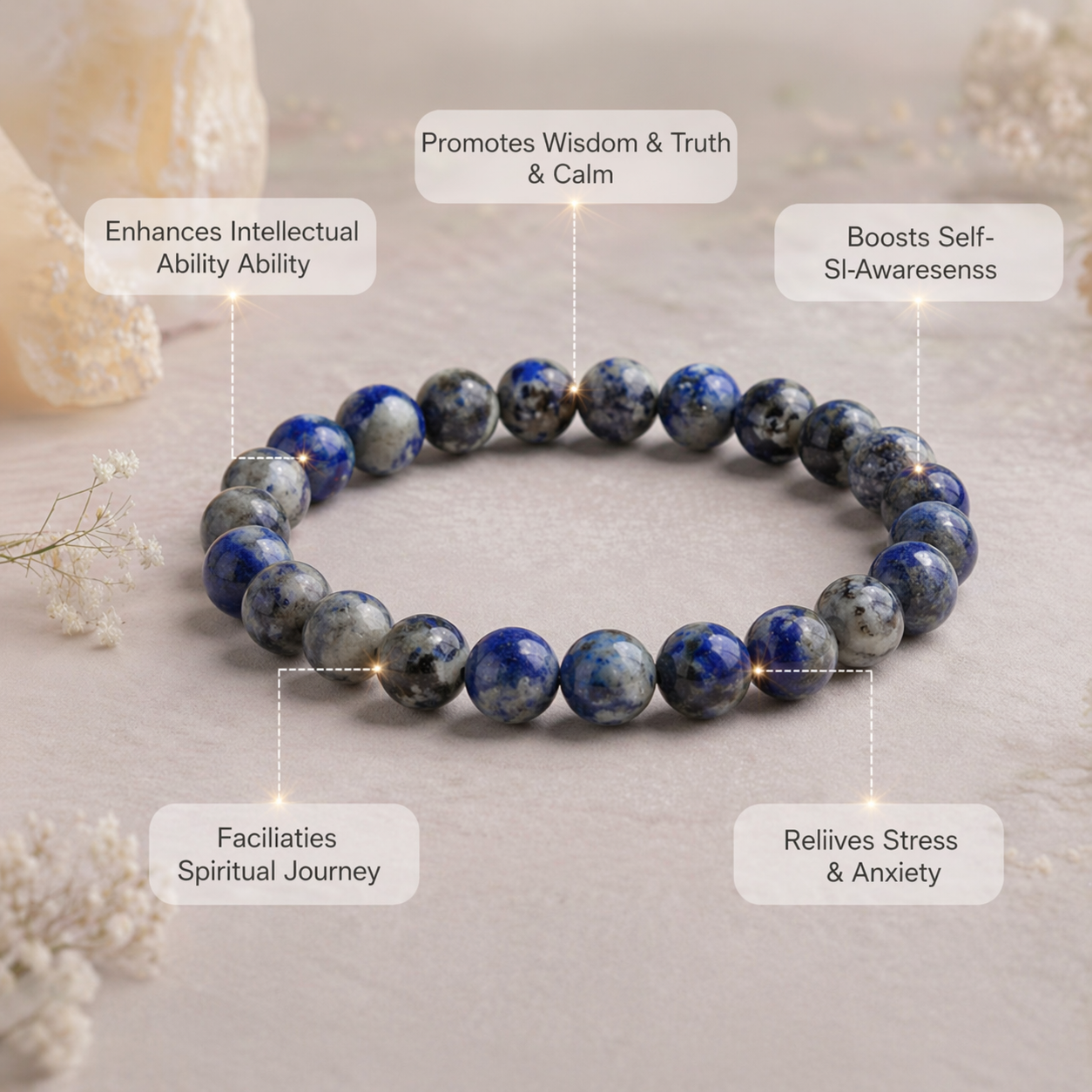 Lapis Lazuli Bracelet – Wisdom, Truth & Inner Power