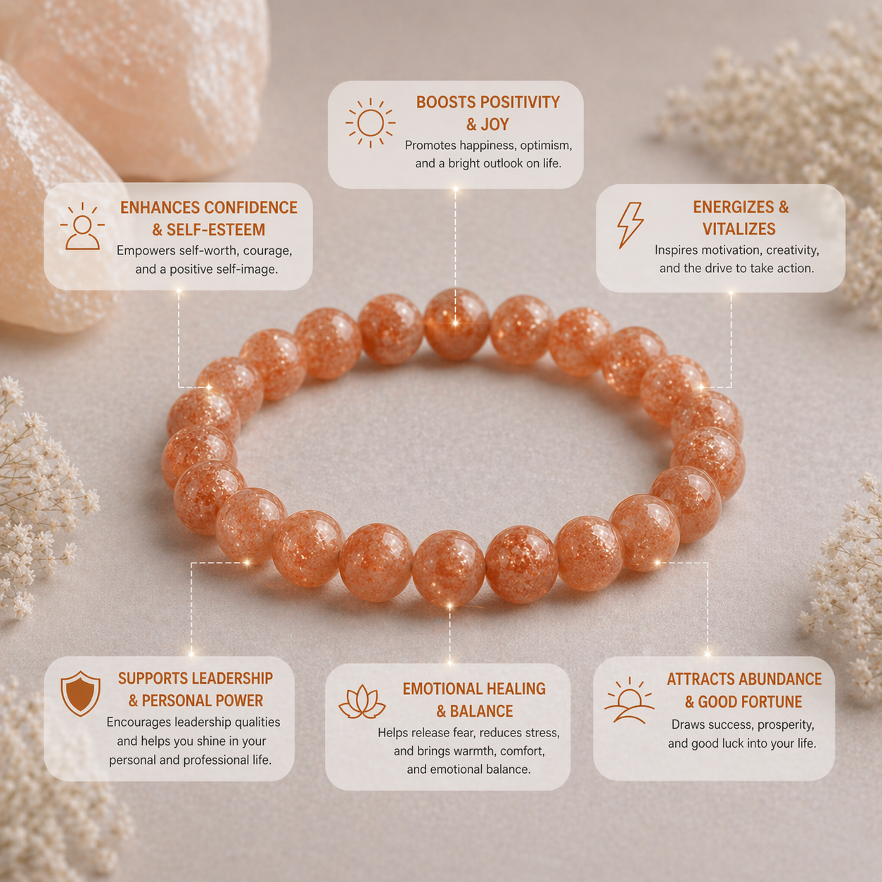Sunstone bracelet with benefits