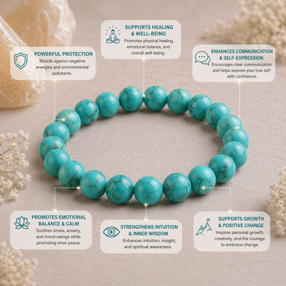 Turquoise Bracelet – Healing, Protection & Good Fortune