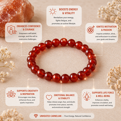 Carnelian Bracelet – Passion, Strength & Vitality